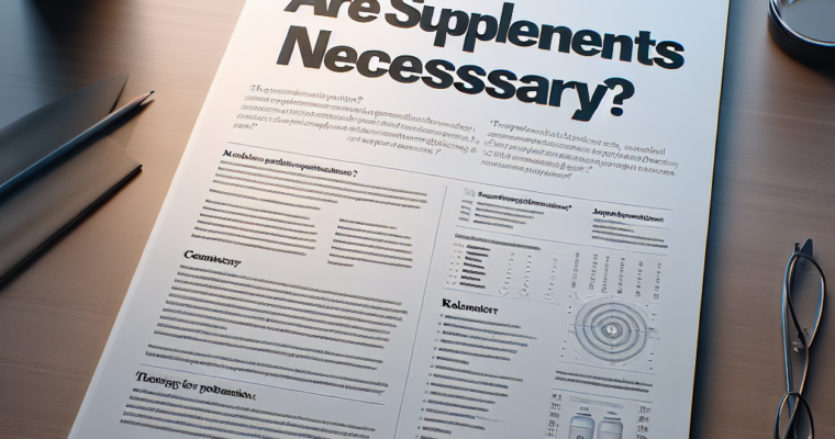 Are Supplements Necessary? A Comprehensive Review